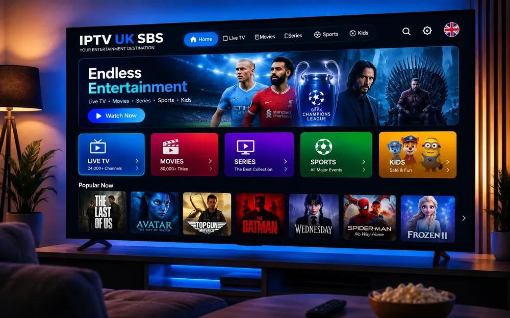 UK IPTV streaming service on Smart TV
